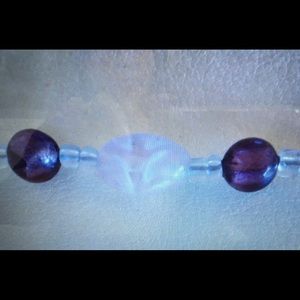 Lavender Glass Beaded Bra Straps